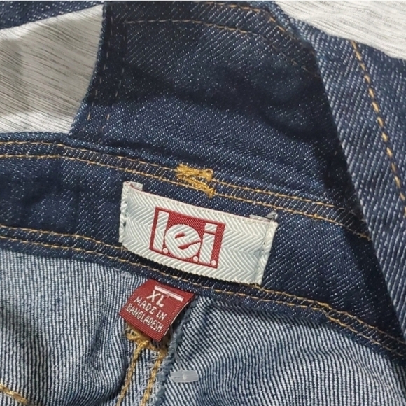L.E.I Overalls Girls size XL X-large Blue Unisex youth Kids blue Jeans Lei - Picture 14 of 15